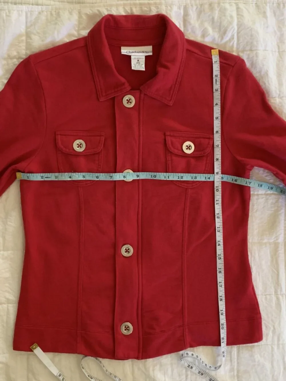 Vintage Chadwick's of Boston Full Zip Jacket Red Size M